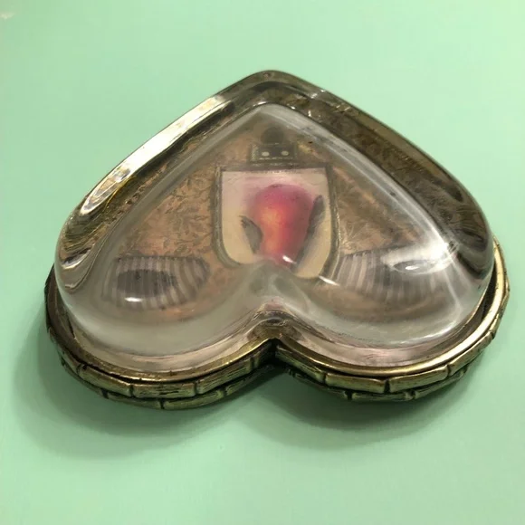 Heart Paperweight Glass pear Flat back Intake - Picture 4 of 6